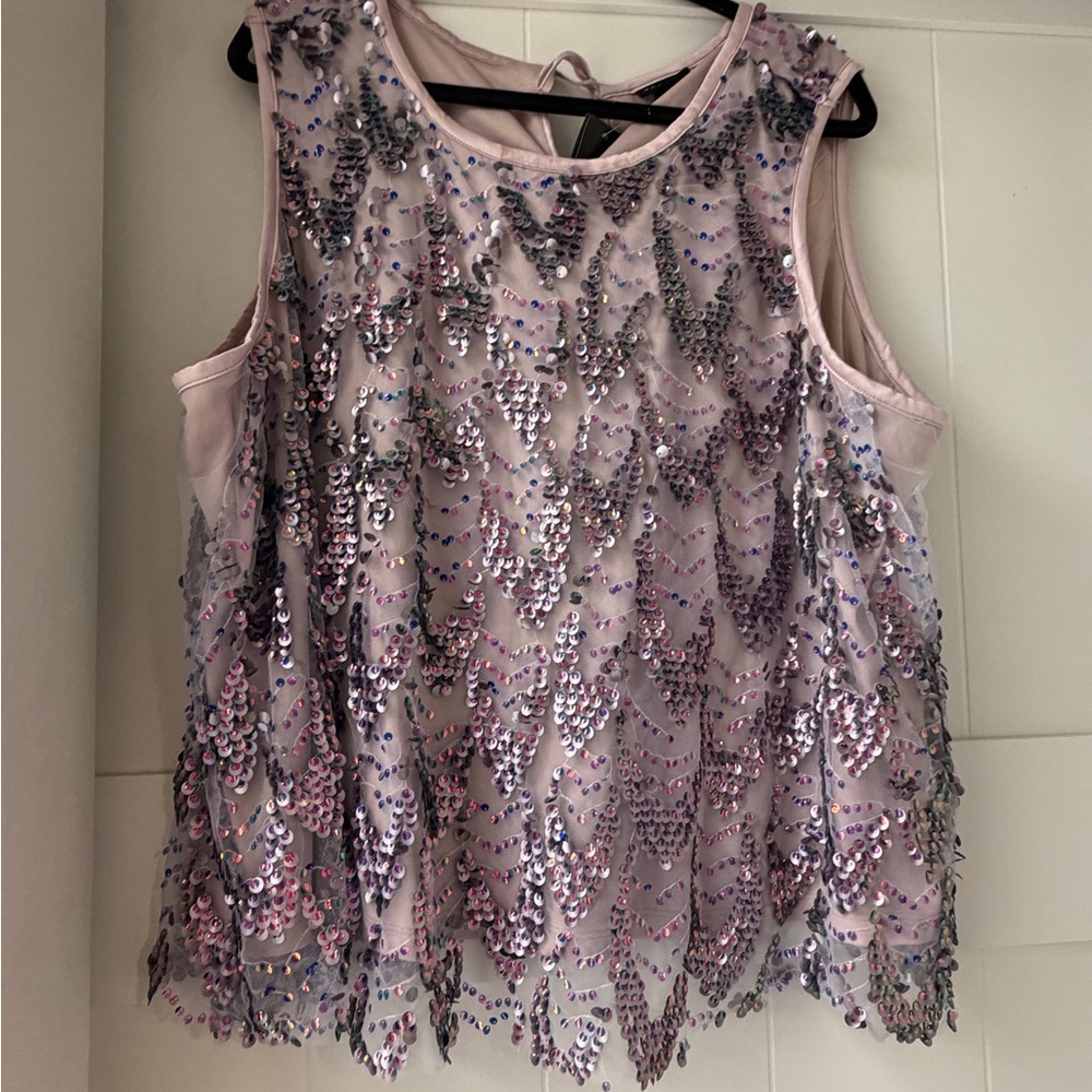 Torrid Sequin Embellished Sleeveless Top